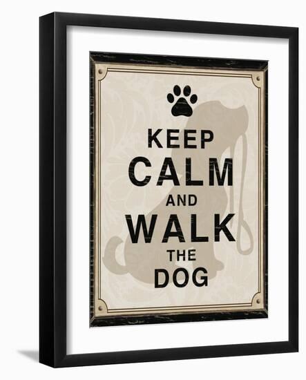 Keep Calm and Walk the Dog-Piper Ballantyne-Framed Art Print