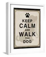 Keep Calm and Walk the Dog-Piper Ballantyne-Framed Art Print