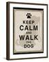 Keep Calm and Walk the Dog-Piper Ballantyne-Framed Art Print