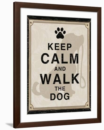 Keep Calm and Walk the Dog-Piper Ballantyne-Framed Art Print