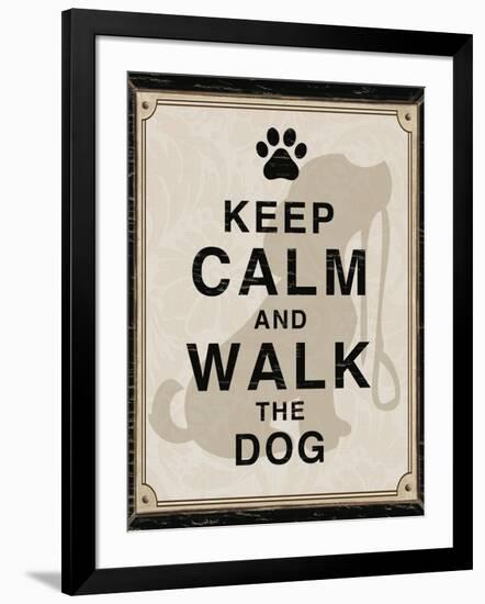 Keep Calm and Walk the Dog-Piper Ballantyne-Framed Art Print