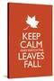 Keep Calm and Watch the Leaves Fall Poster-null-Stretched Canvas