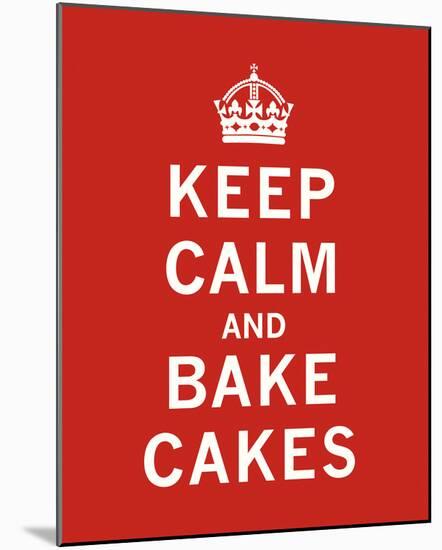 Keep Calm, Bake Cakes-The Vintage Collection-Mounted Giclee Print