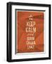 Keep Calm Boom Shaka Laka Quote on Crumpled Paper Texture-ONiONAstudio-Framed Art Print