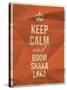 Keep Calm Boom Shaka Laka Quote on Crumpled Paper Texture-ONiONAstudio-Stretched Canvas