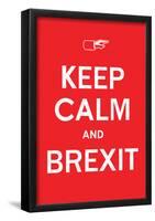 Keep Calm & BREXIT (Raging Red)-null-Framed Poster