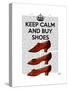 Keep Calm Buy Shoes-Fab Funky-Stretched Canvas