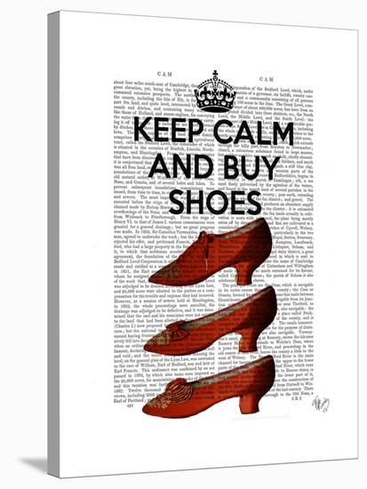 Keep Calm Buy Shoes-Fab Funky-Stretched Canvas