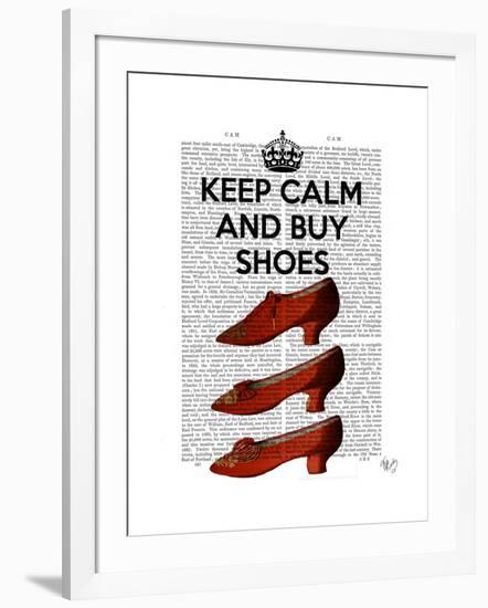 Keep Calm Buy Shoes-Fab Funky-Framed Art Print