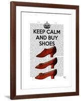 Keep Calm Buy Shoes-Fab Funky-Framed Art Print