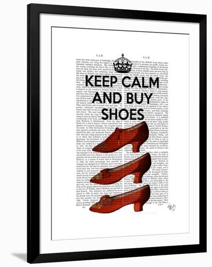 Keep Calm Buy Shoes-Fab Funky-Framed Art Print