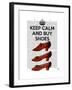 Keep Calm Buy Shoes-Fab Funky-Framed Art Print