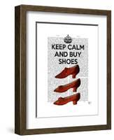 Keep Calm Buy Shoes-Fab Funky-Framed Art Print