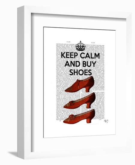 Keep Calm Buy Shoes-Fab Funky-Framed Art Print