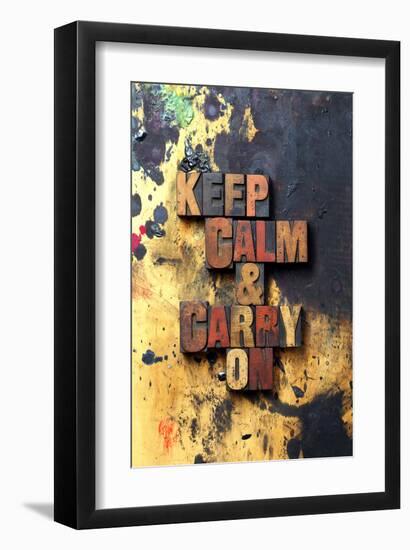 Keep Calm & Carry On-Old Type-null-Framed Art Print