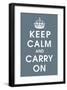 Keep Calm (charcoal)-null-Framed Giclee Print