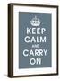 Keep Calm (charcoal)-null-Framed Giclee Print