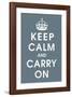 Keep Calm (charcoal)-null-Framed Giclee Print