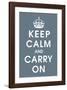 Keep Calm (charcoal)-null-Framed Giclee Print