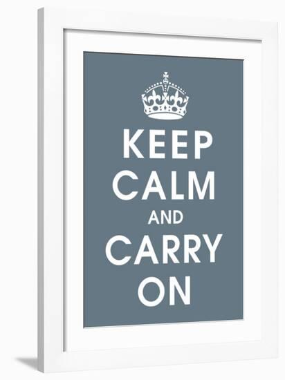 Keep Calm (charcoal)-null-Framed Giclee Print