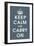 Keep Calm (charcoal)-null-Framed Art Print