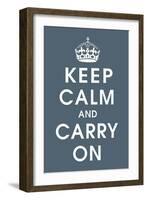 Keep Calm (charcoal)-null-Framed Art Print