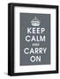 Keep Calm (charcoal)-Vintage Reproduction-Framed Art Print