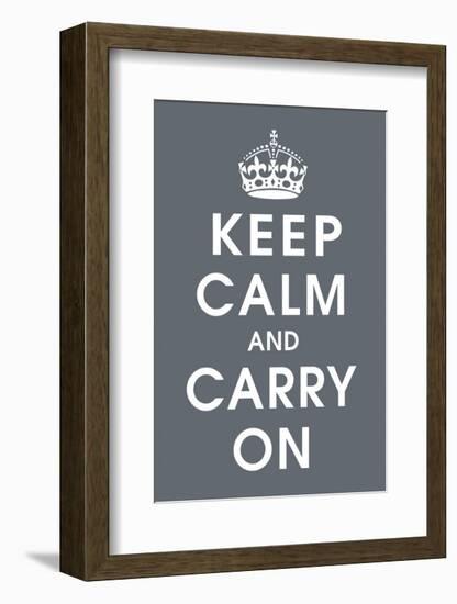 Keep Calm (charcoal)-Vintage Reproduction-Framed Art Print