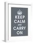 Keep Calm (charcoal)-Vintage Reproduction-Framed Art Print