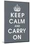 Keep Calm (charcoal)-Vintage Reproduction-Mounted Art Print