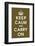 Keep Calm (chocolate)-null-Framed Giclee Print