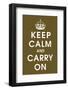 Keep Calm (chocolate)-null-Framed Giclee Print