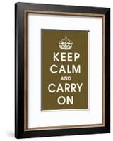 Keep Calm (chocolate)-null-Framed Giclee Print