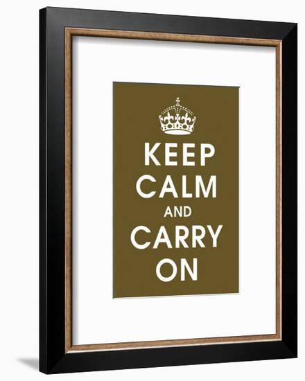 Keep Calm (chocolate)-null-Framed Giclee Print