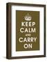 Keep Calm (chocolate)-null-Framed Giclee Print