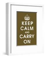 Keep Calm (chocolate)-null-Framed Giclee Print