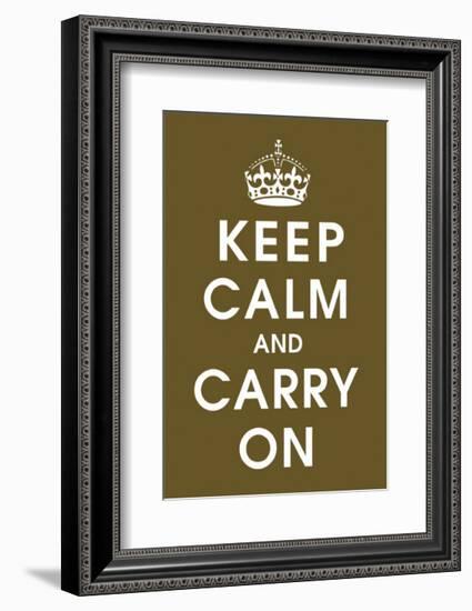 Keep Calm (chocolate)-null-Framed Giclee Print