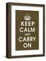 Keep Calm (chocolate)-Vintage Reproduction-Framed Art Print