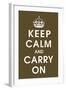 Keep Calm (chocolate)-Vintage Reproduction-Framed Art Print