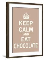 Keep Calm, Eat Chocolate-The Vintage Collection-Framed Art Print