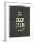 Keep Calm End Quote on Folded in Four Paper Texture-ONiONAstudio-Framed Art Print