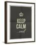 Keep Calm End Quote on Folded in Four Paper Texture-ONiONAstudio-Framed Art Print