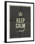 Keep Calm End Quote on Folded in Four Paper Texture-ONiONAstudio-Framed Art Print