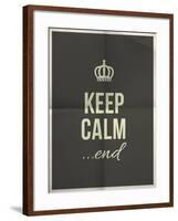 Keep Calm End Quote on Folded in Four Paper Texture-ONiONAstudio-Framed Art Print