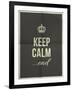 Keep Calm End Quote on Folded in Four Paper Texture-ONiONAstudio-Framed Art Print