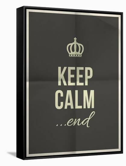 Keep Calm End Quote on Folded in Four Paper Texture-ONiONAstudio-Framed Stretched Canvas