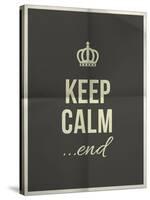 Keep Calm End Quote on Folded in Four Paper Texture-ONiONAstudio-Stretched Canvas