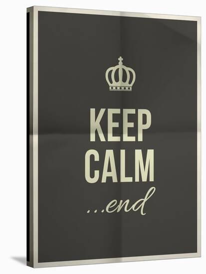 Keep Calm End Quote on Folded in Four Paper Texture-ONiONAstudio-Stretched Canvas