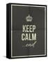 Keep Calm End Quote on Folded in Four Paper Texture-ONiONAstudio-Framed Stretched Canvas