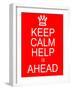 Keep Calm Help is Ahead-mybaitshop-Framed Art Print